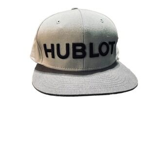 Hublot Luxury Watch Brand Snapback Hat Gray Flat Brim Adjustable Baseball Cap